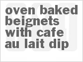 recipe for oven-baked beignets with cafe au lait dip