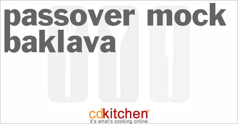 Passover Mock Baklava - CDKitchen.com