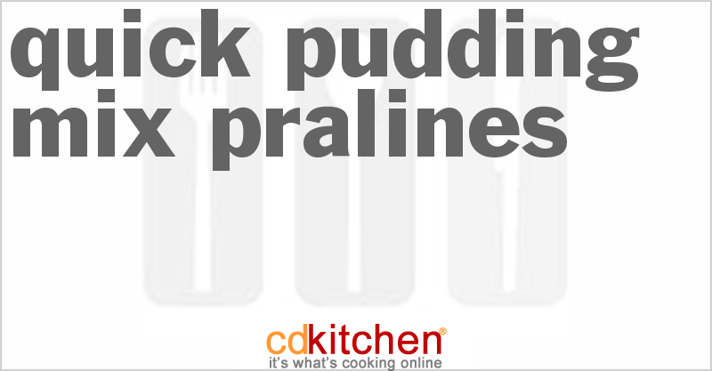 Quick Pudding Mix Pralines - CDKitchen.com