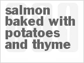 recipe for salmon baked with potatoes and thyme