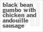 recipe for black bean gumbo with chicken and andouille sausage