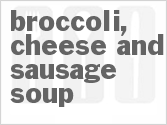recipe for broccoli, cheese and sausage soup