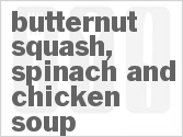recipe for butternut squash, spinach and chicken soup