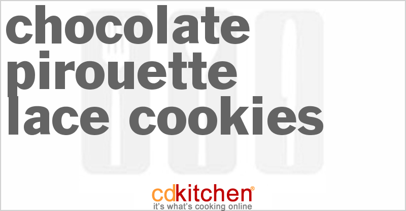 Chocolate Pirouette Lace Cookies - CDKitchen.com