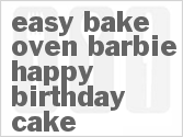 recipe for easy bake oven barbie happy birthday cake