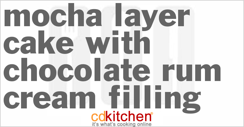 Mocha Layer Cake With Chocolate-Rum Cream Filling - CDKitchen.com