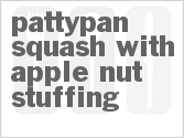 recipe for pattypan squash with apple-nut stuffing