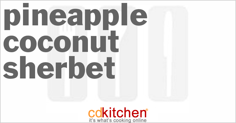 Pineapple Coconut Sherbet - CDKitchen.com