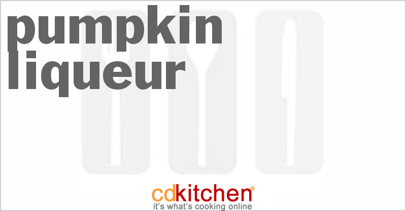 Pumpkin Liqueur - CDKitchen.com