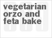 recipe for vegetarian orzo and feta bake