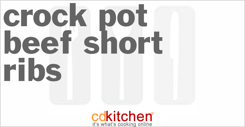 Beef Short Ribs - CDKitchen.com