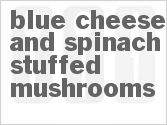 recipe for blue cheese and spinach stuffed mushrooms