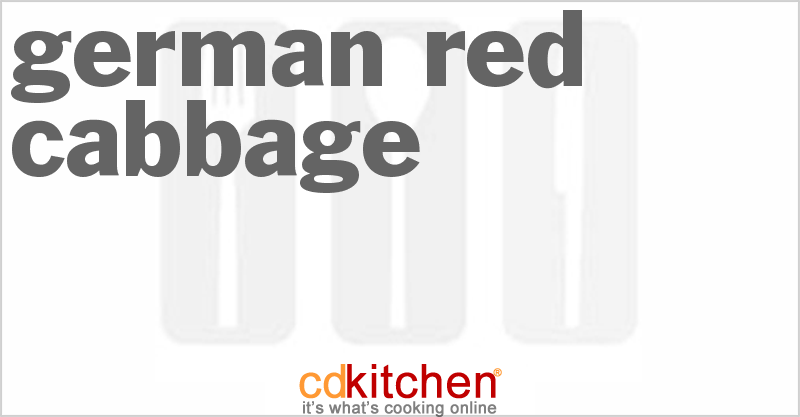 German Red Cabbage - CDKitchen.com