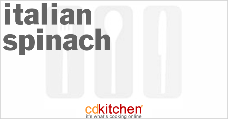 Italian Spinach Recipe | CDKitchen.com