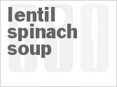 recipe for lentil spinach soup