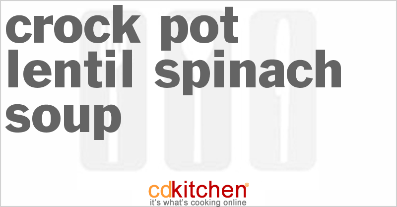 Lentil Spinach Soup - CDKitchen.com