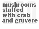 recipe for mushrooms stuffed with crab and gruyere