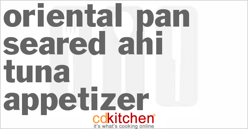 Asian Pan-Seared Ahi Tuna Appetizer - CDKitchen.com