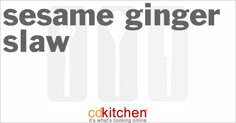 Sesame-Ginger Slaw - CDKitchen.com