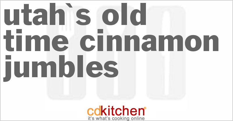 Utah's Old Time Cinnamon Jumbles - CDKitchen.com