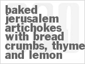 Baked Jerusalem Artichokes With Bread Crumbs, Thyme And Lemon