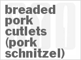 recipe for breaded pork cutlets (pork schnitzel)