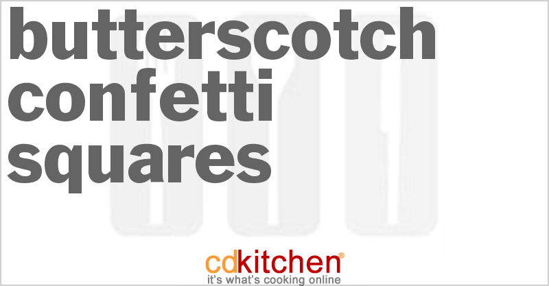 Butterscotch Confetti Squares - CDKitchen.com