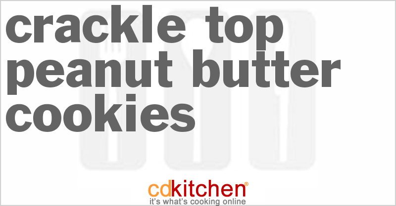 Crackle-Top Peanut Butter Cookies - CDKitchen.com