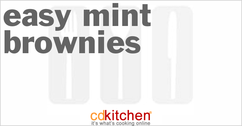 Easy Mint Brownies - CDKitchen.com
