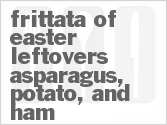 recipe for frittata of easter leftovers - asparagus, potato, and ham