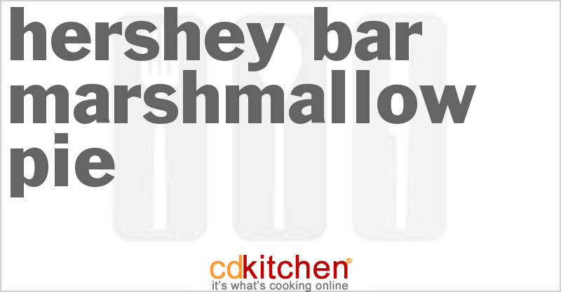 Hershey Bar Marshmallow Pie - CDKitchen.com