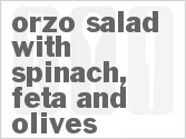 recipe for orzo salad with spinach, feta and olives