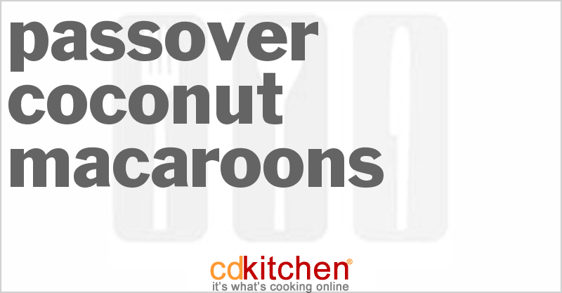 Passover Coconut Macaroons - CDKitchen.com