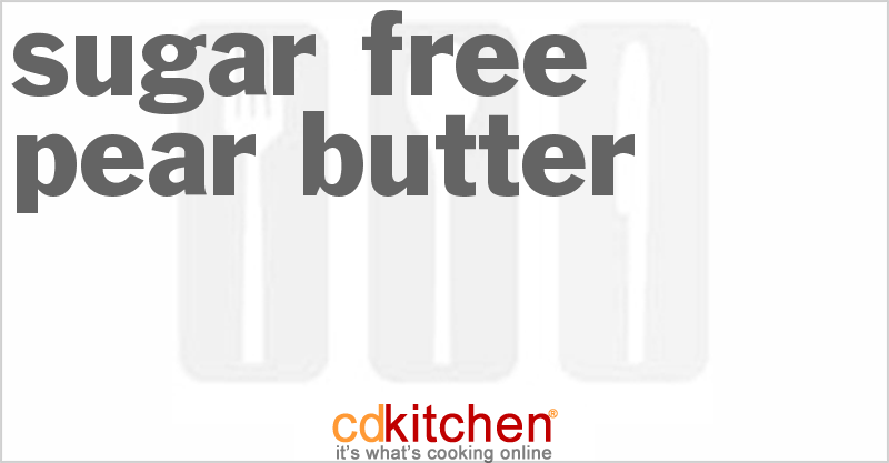Sugar Free Pear Butter - CDKitchen.com
