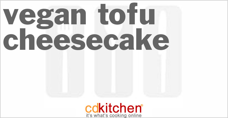 Vegan Tofu Cheesecake - CDKitchen.com