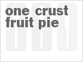 recipe for one-crust fruit pie