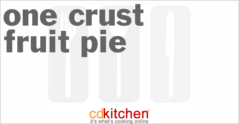 One-Crust Fruit Pie - CDKitchen.com