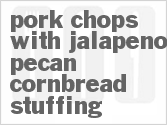 recipe for slow cooker pork chops with jalapeno-pecan cornbread stuffing