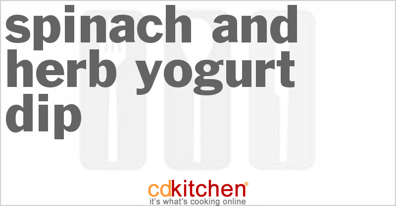 Spinach And Herb Yogurt Dip - CDKitchen.com