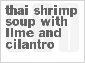 recipe for thai shrimp soup with lime and cilantro