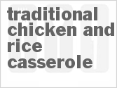 recipe for traditional chicken and rice casserole