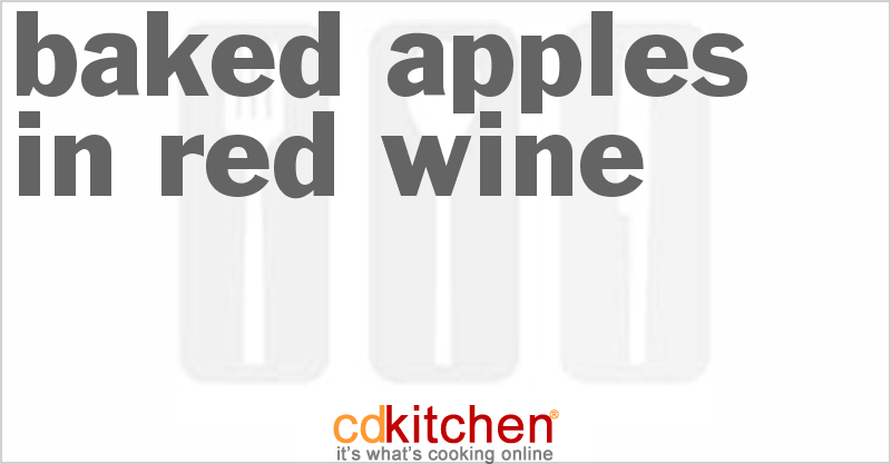 Red Wine Baked Apples - CDKitchen.com