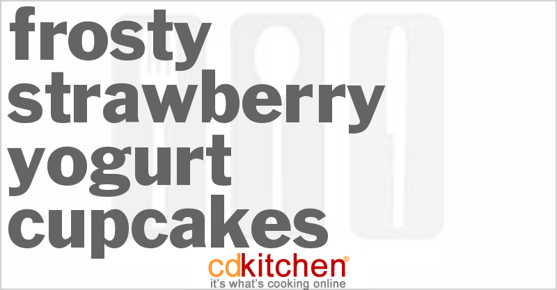 Frosty Strawberry Yogurt Cupcakes - CDKitchen.com
