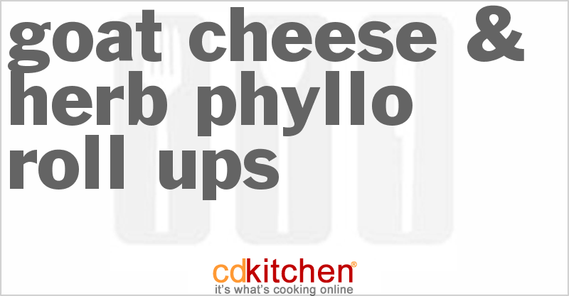 Goat Cheese & Herb Phyllo Roll-ups - CDKitchen.com