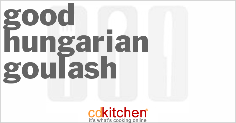 Good Hungarian Goulash - CDKitchen.com