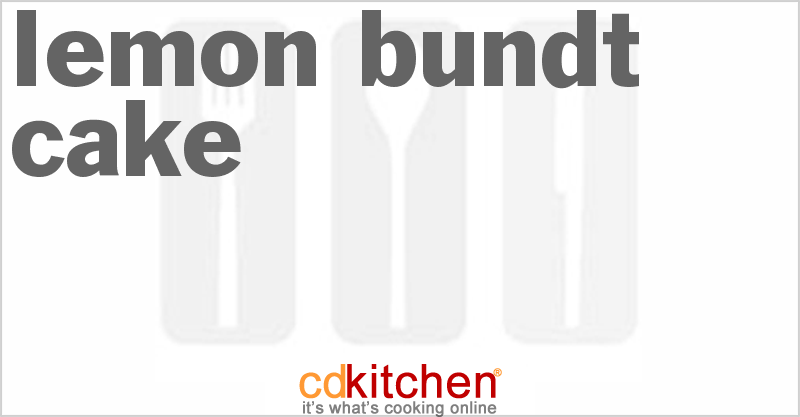Lemon Bundt Cake - CDKitchen.com