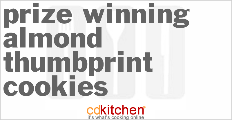 Prize-Winning Almond Thumbprint Cookies - CDKitchen.com