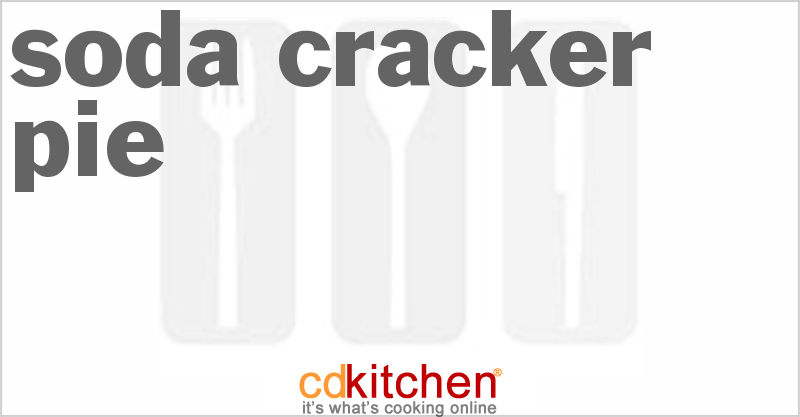 Soda Cracker Pie - CDKitchen.com