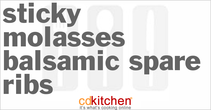 Sticky Molasses-Balsamic Spare Ribs - CDKitchen.com