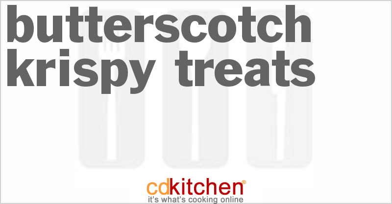 Butterscotch Krispy Treats - CDKitchen.com
